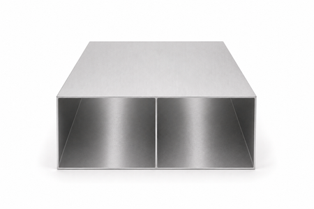 Profil aluminiowy 250x100x2,5 R0,5 z przegrodą - Surowy